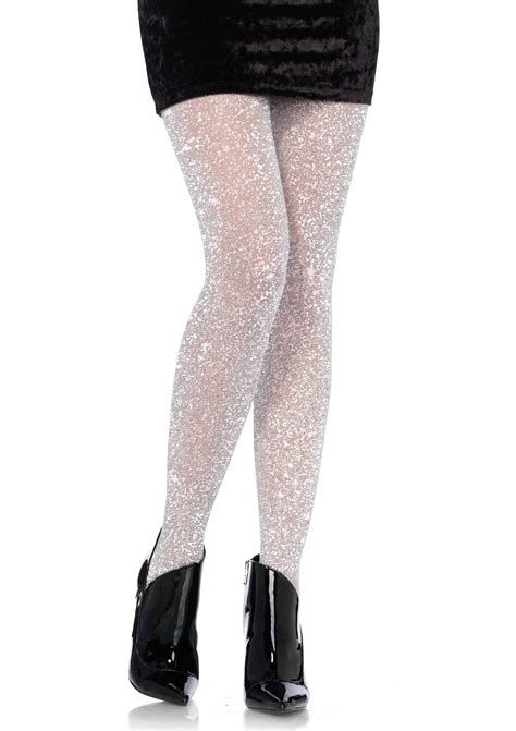 Silver Lurex Tights 